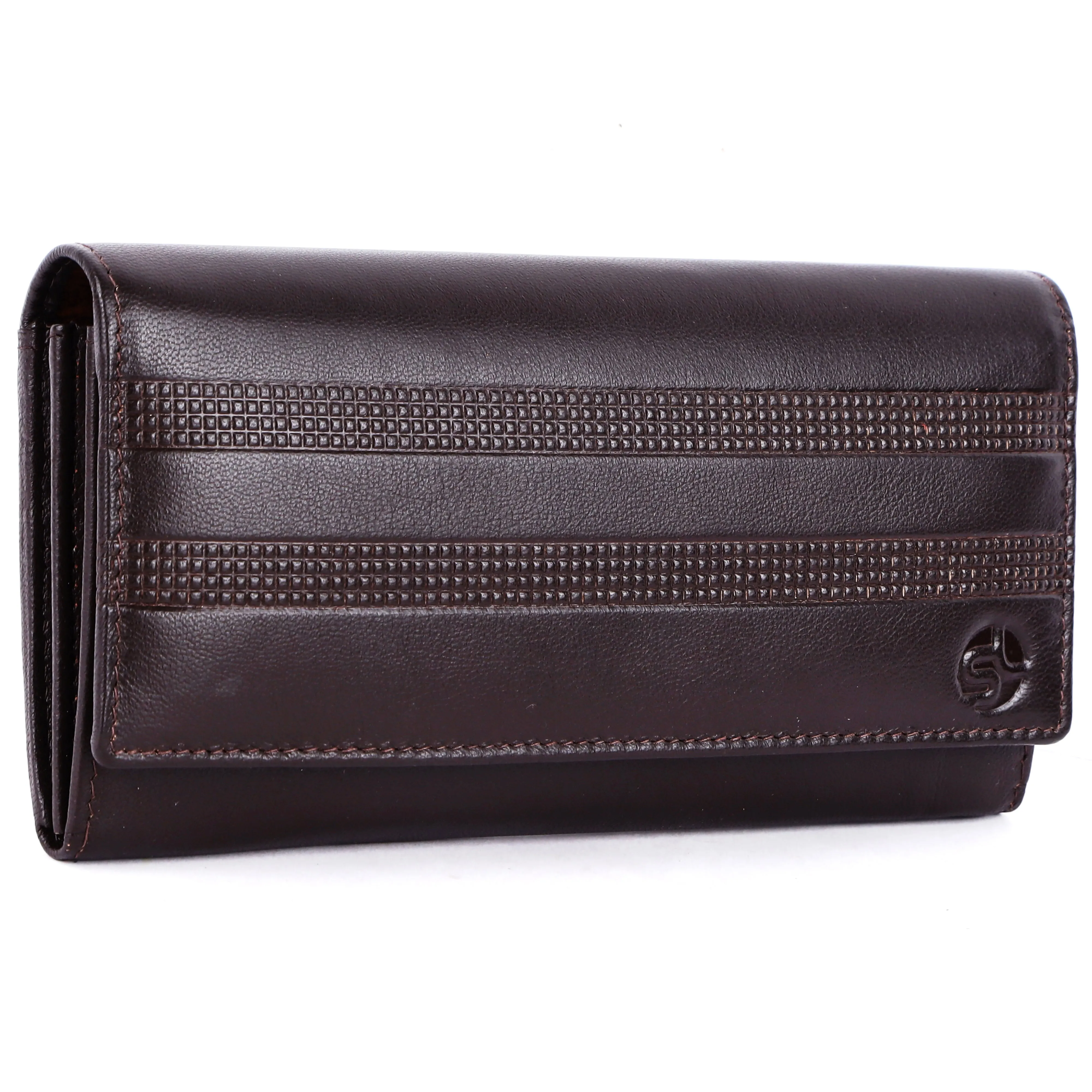 Ladies leather clutch 93711 (Brown)