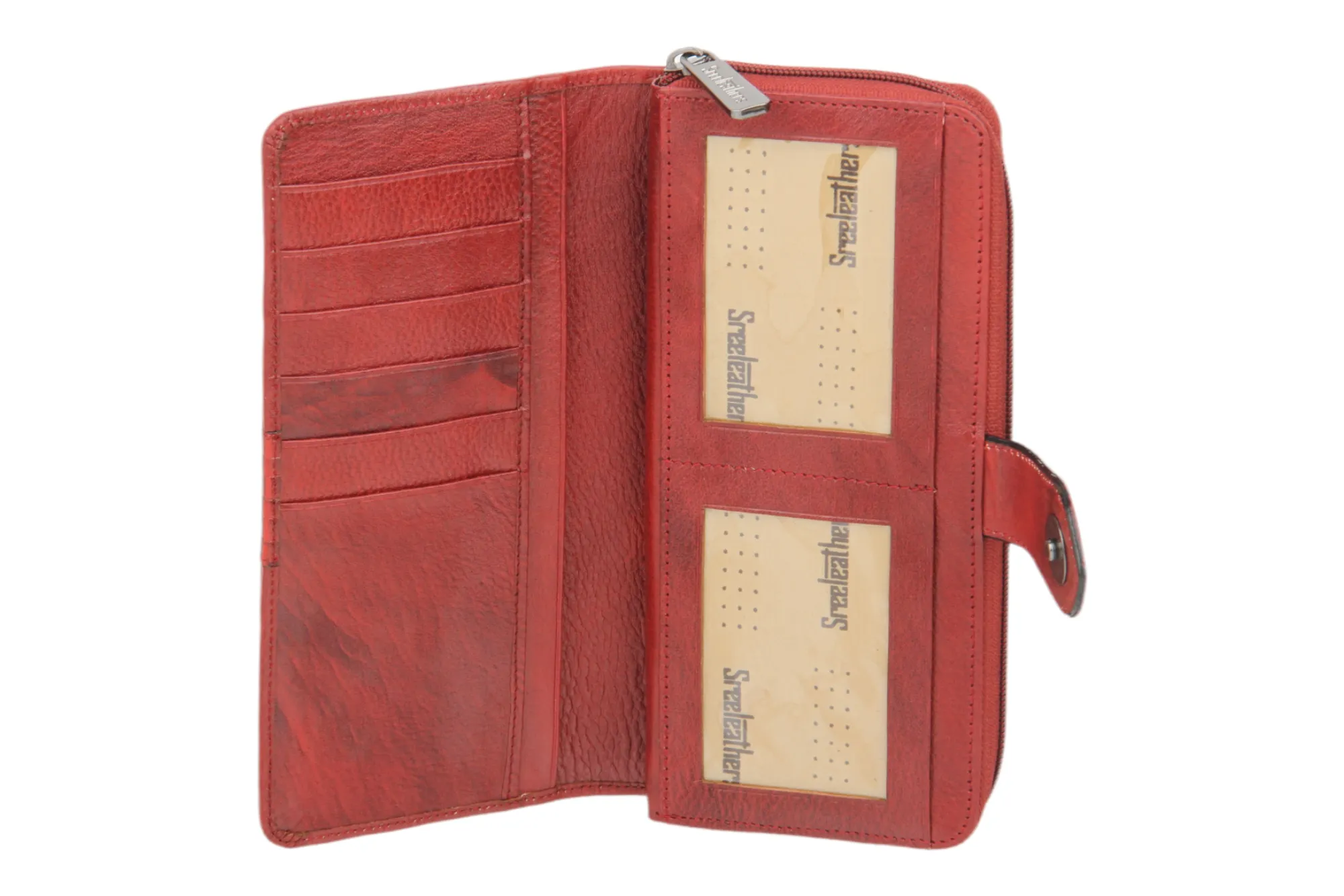 LADIES PREMIUM LEATHER CLUTCH 54507 (MAROON)