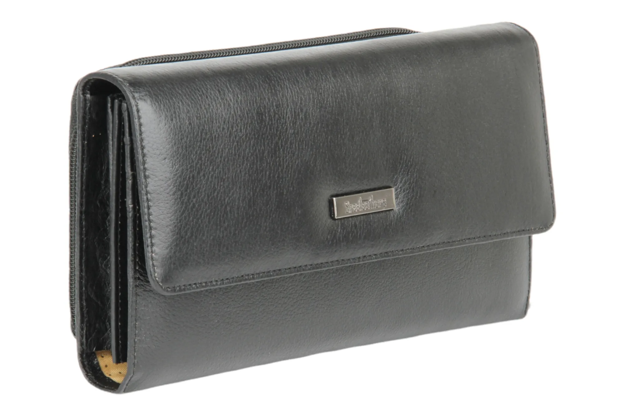 Ladies Premium leather clutch with detachable sling strap 54503 (BLACK)