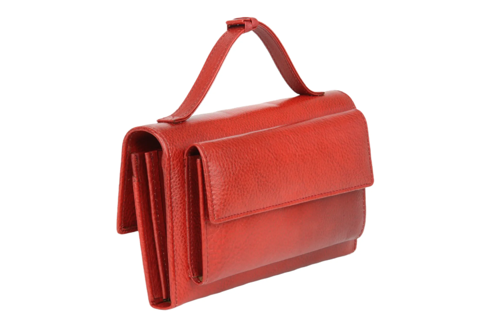 Ladies Premium leather clutch with detachable sling strap 54503 (MAROON)