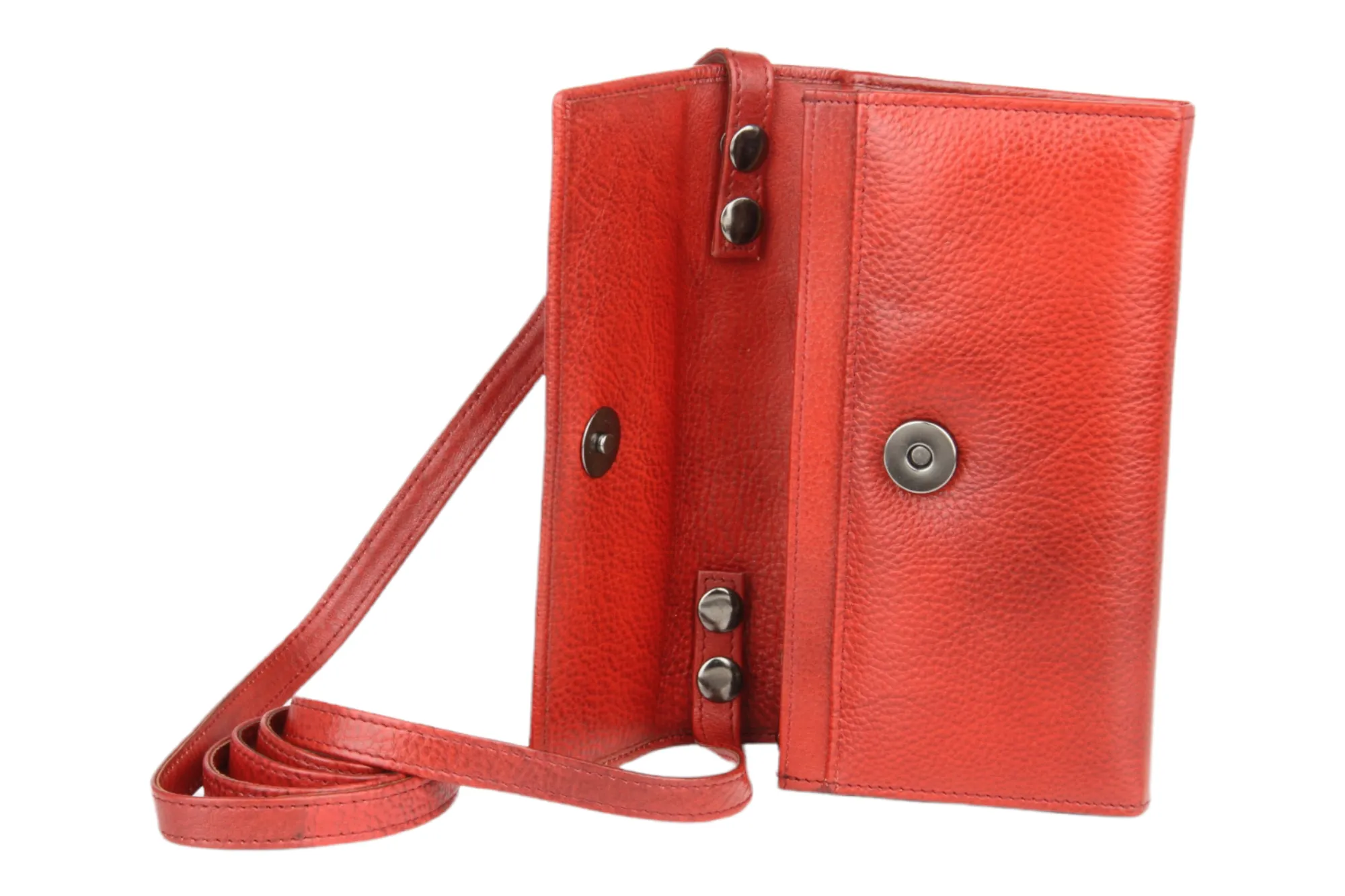 Ladies Premium leather clutch with detachable sling strap 54503 (MAROON)