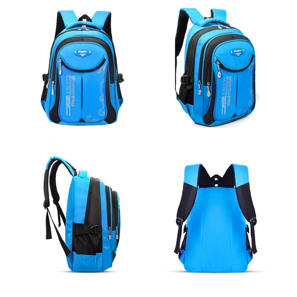 Ladyzone Camo School Backpack Lightweight Schoolbag Travel Camp Outdoor Daypack Bookbag for Your Children (Blue&Black ZM)