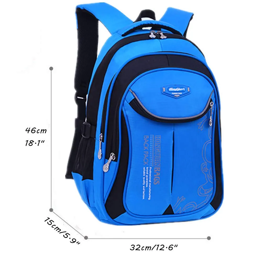 Ladyzone Camo School Backpack Lightweight Schoolbag Travel Camp Outdoor Daypack Bookbag for Your Children (Blue&Black ZM)
