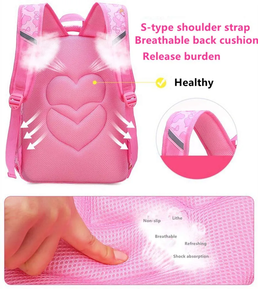 Ladyzone Camo School Backpack Lightweight Schoolbag Travel Camp Outdoor Daypack Bookbag for Your Children (Pink)