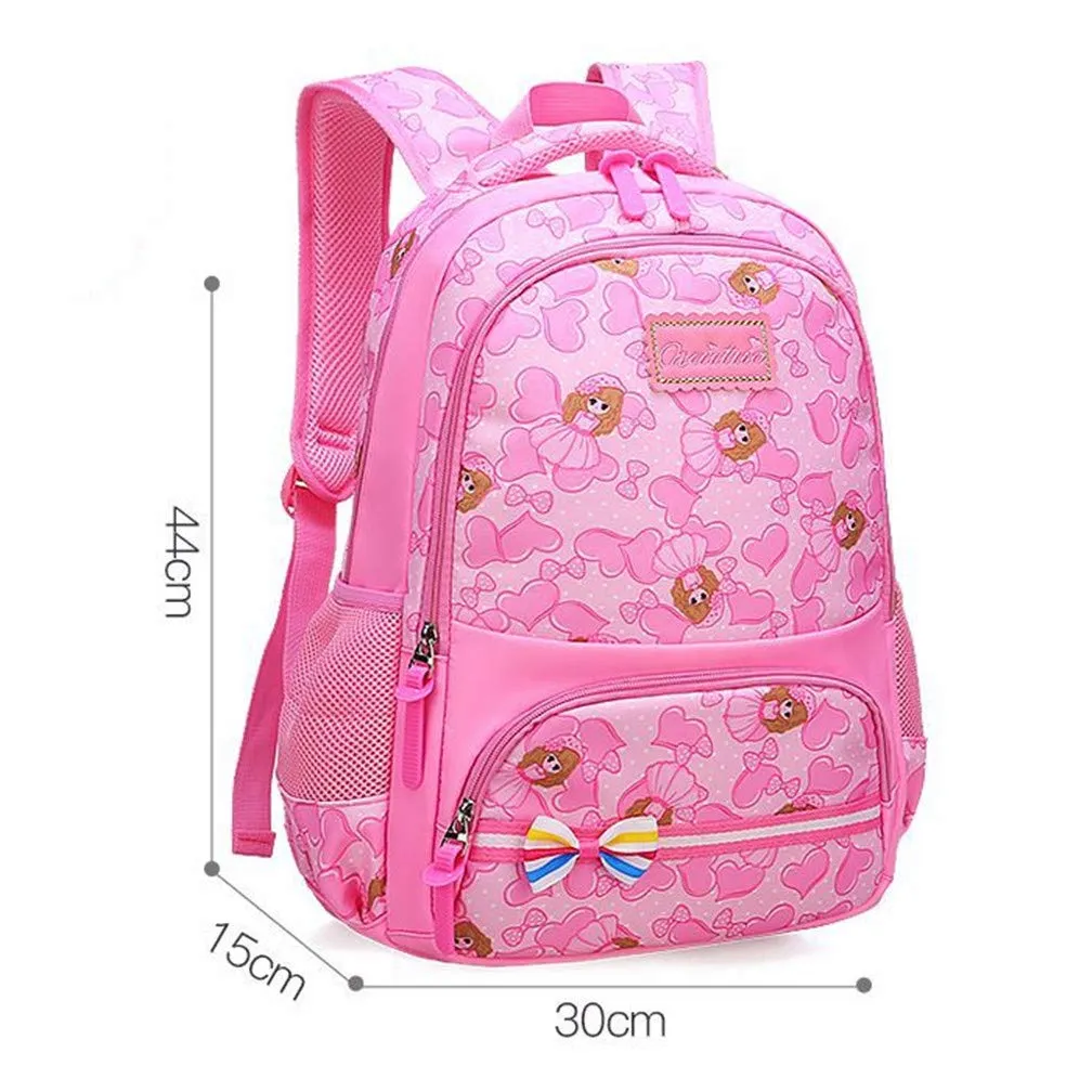 Ladyzone Camo School Backpack Lightweight Schoolbag Travel Camp Outdoor Daypack Bookbag for Your Children (Pink)