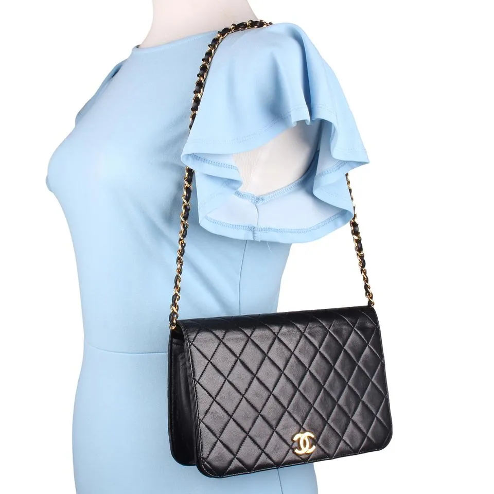 Lambskin Quilted Single Flap Bag