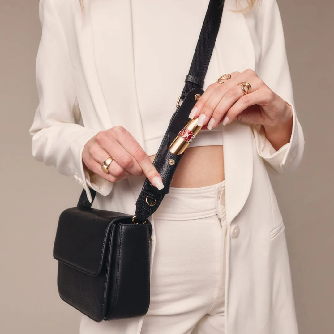 Lana Lipstick Bag - Black/Gold