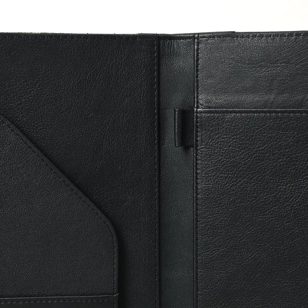 Lancaster Black Hand Tooled Leather Portfolio
