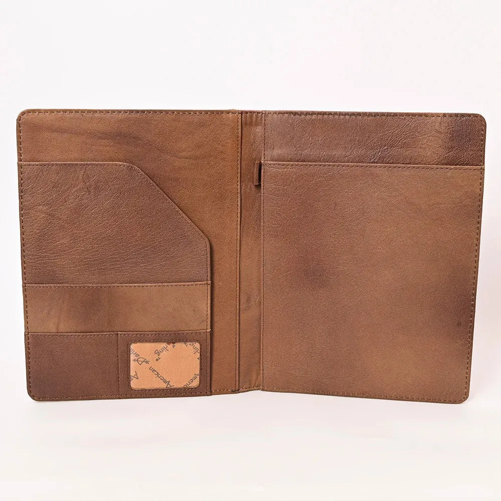 Lancaster Pink Hand Tooled Leather Portfolio