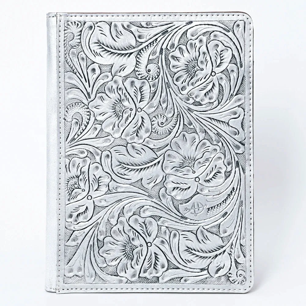 Lancaster Silver Hand Tooled Leather Portfolio