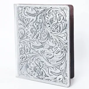 Lancaster Silver Hand Tooled Leather Portfolio