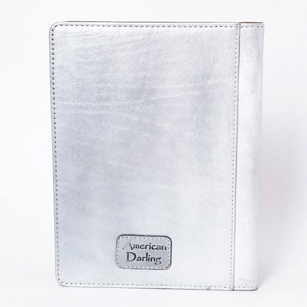 Lancaster Silver Hand Tooled Leather Portfolio