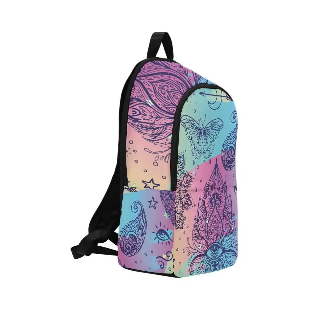 Laptop Backpack (Nylon) - Colorful Doodle