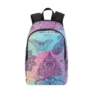 Laptop Backpack (Nylon) - Colorful Doodle