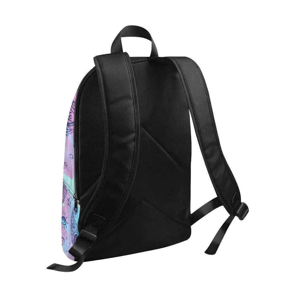 Laptop Backpack (Nylon) - Colorful Doodle