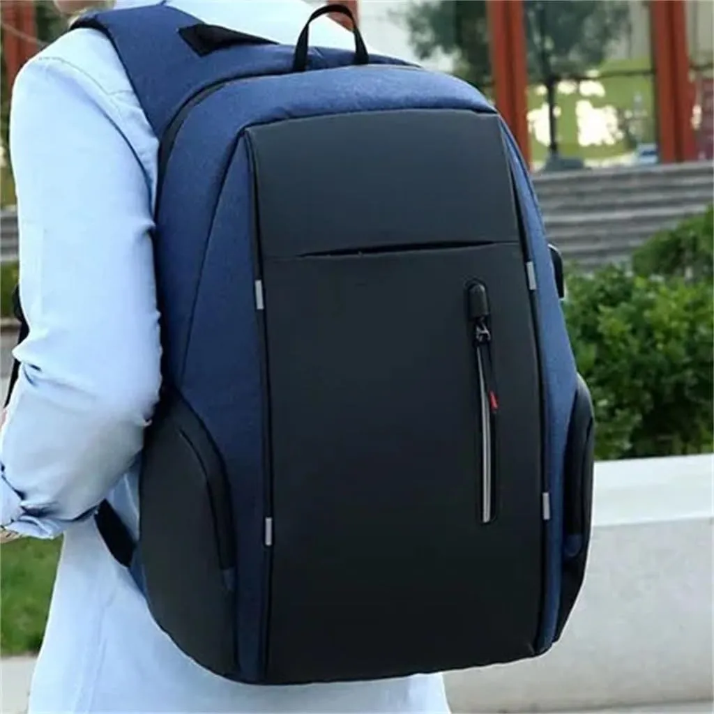 Large Capacity Waterproof Men's Business Travel Bag Computer Backpack Charging Port Travel Backpacks