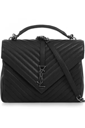 LARGE COLLEGE BAG BLACK/SILVER