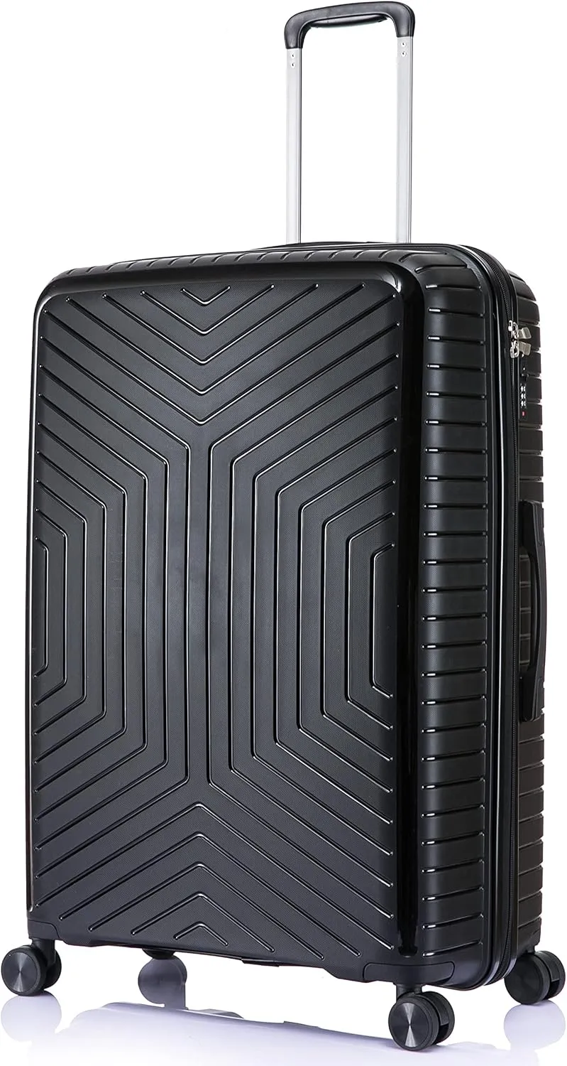 Large Polypropylene Hard Shell Suitcase PP20- Black