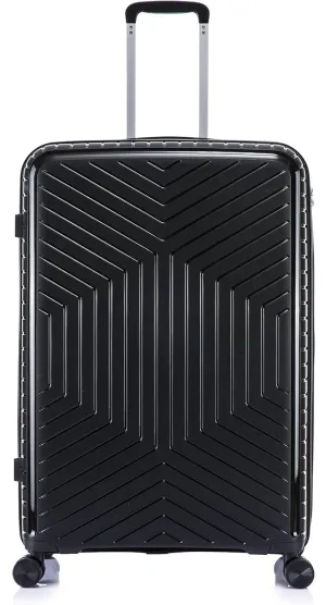 Large Polypropylene Hard Shell Suitcase PP20- Black