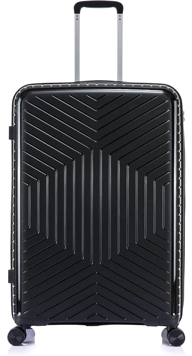 Large Polypropylene Hard Shell Suitcase PP20- Black