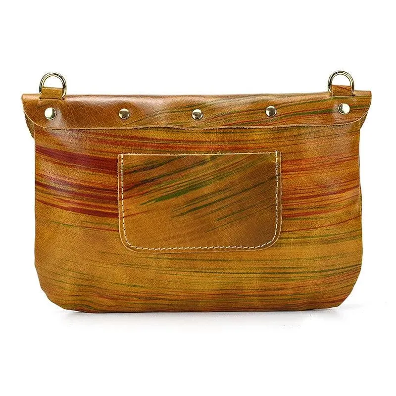 Leather Clutch Bag W Shoulder Strap And Wristlet Luxury
