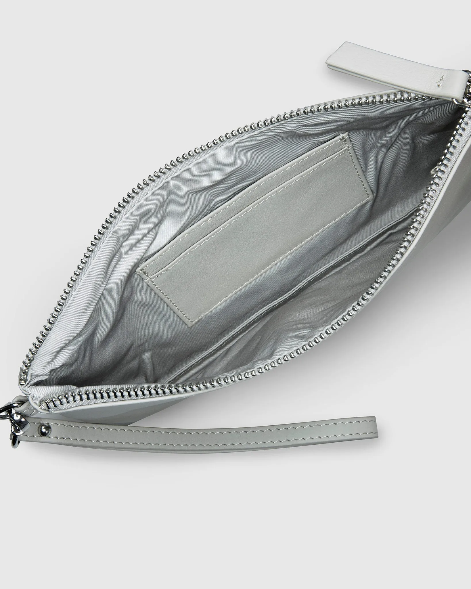 Leather Clutch Travel Pouch - Cinder Grey