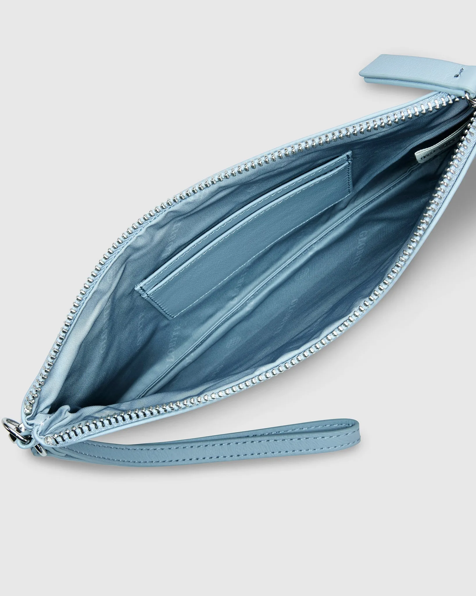 Leather Clutch Travel Pouch - Sky Blue