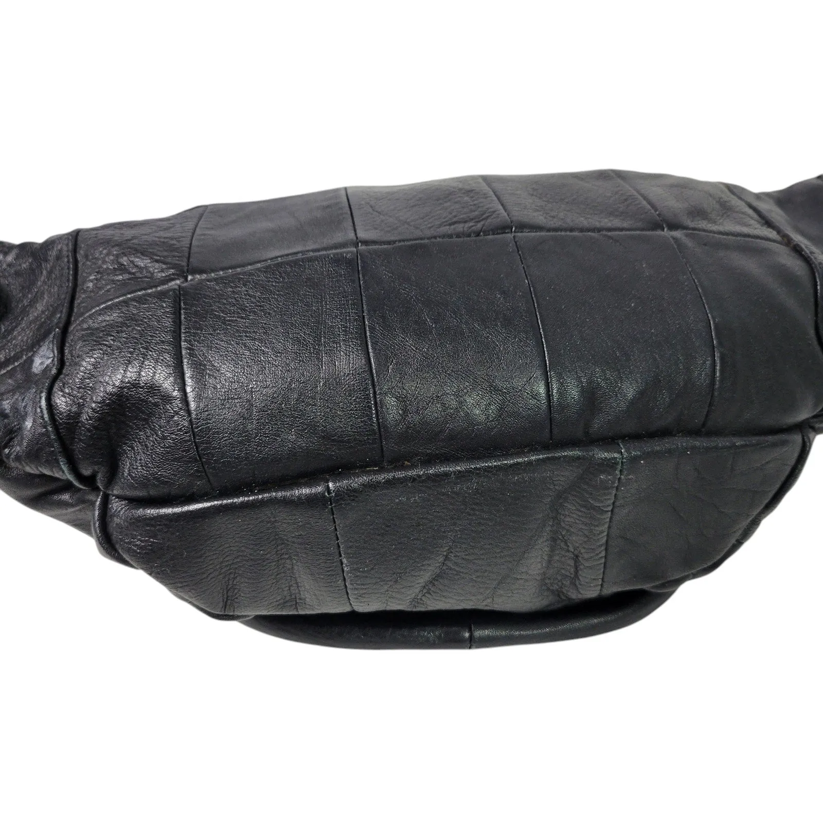Leather Fanny Pack Black Adjustable Bum Belt Waist Pouch Retro Sling Waist Bag Unisex