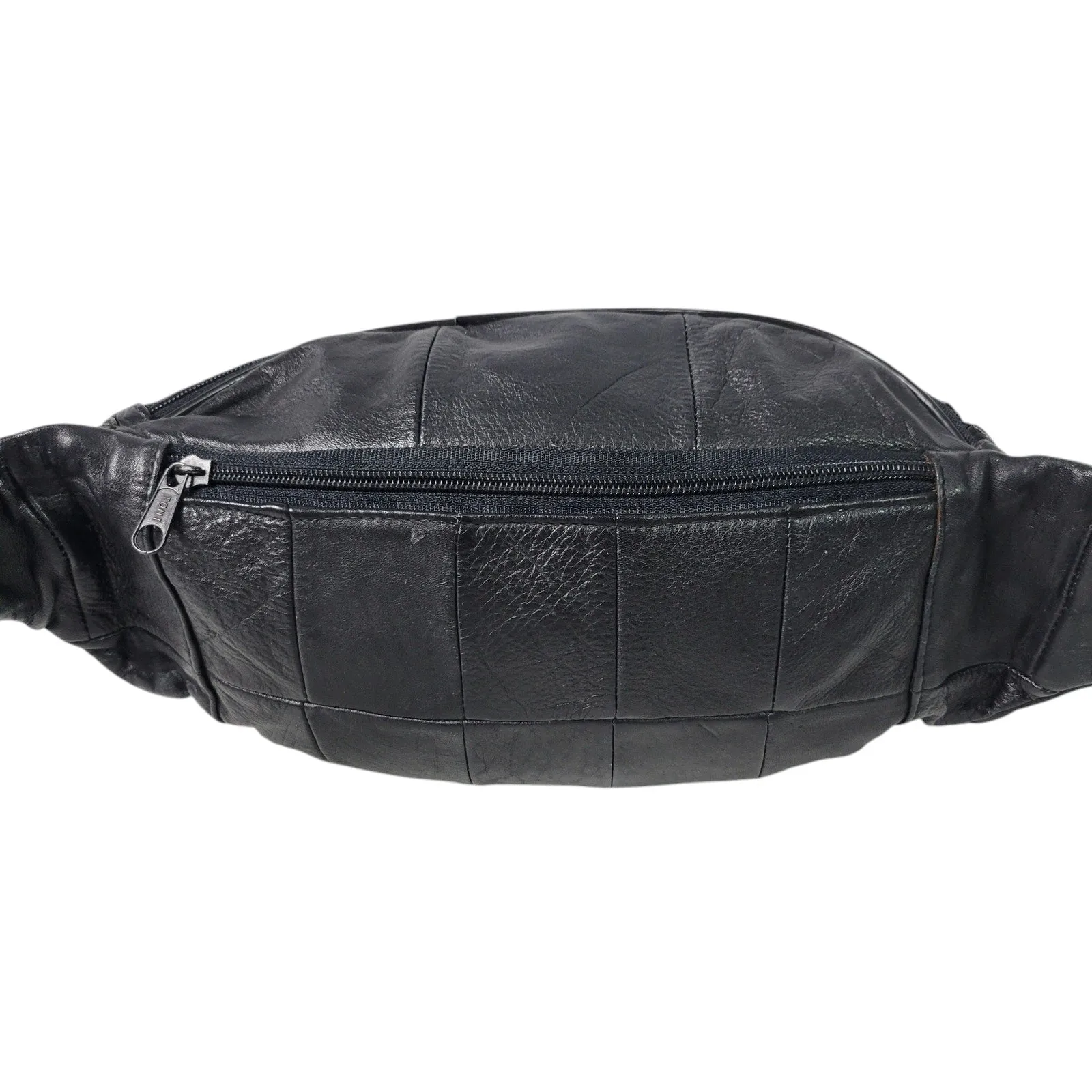 Leather Fanny Pack Black Adjustable Bum Belt Waist Pouch Retro Sling Waist Bag Unisex