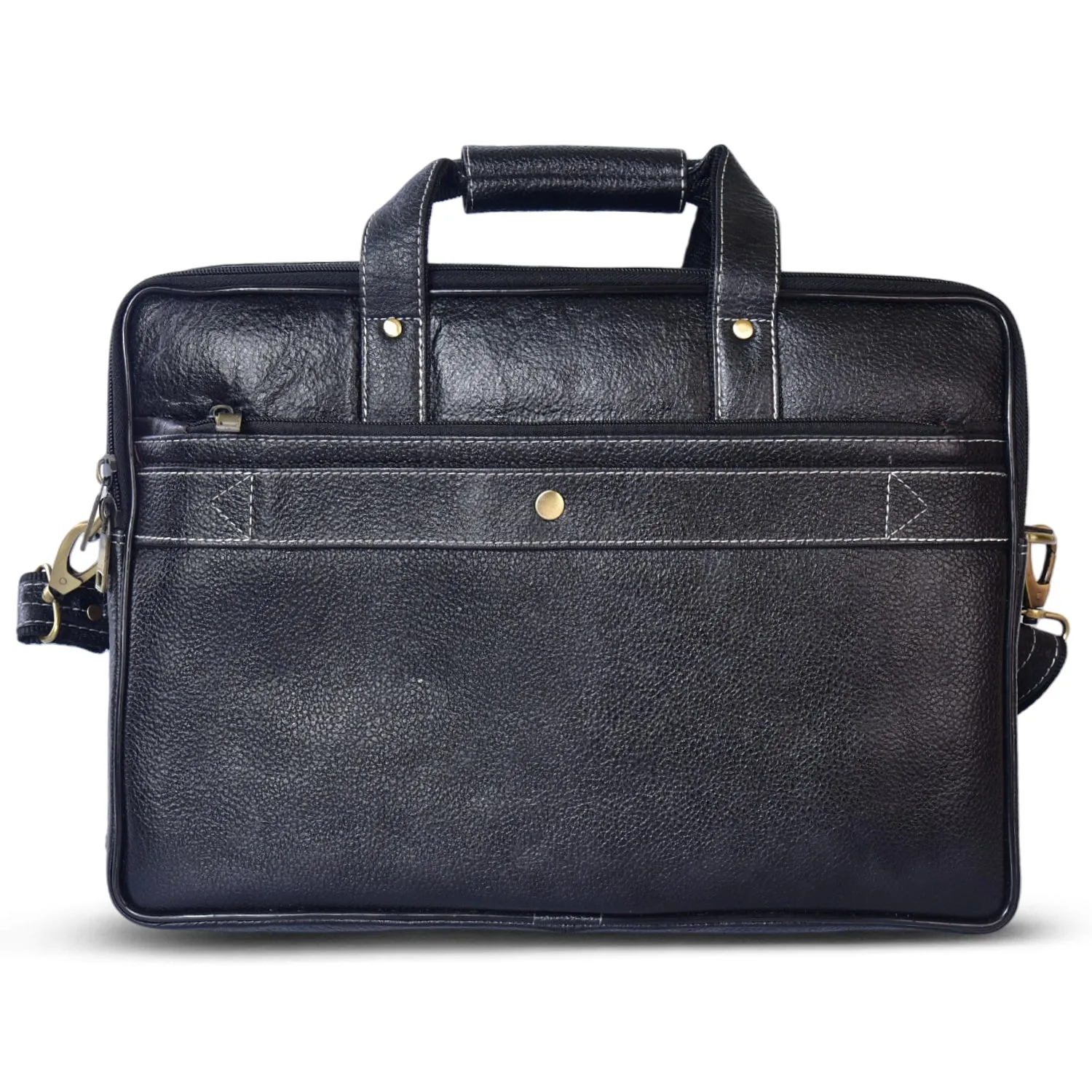 Leather Laptop Bag 36806 (Black)