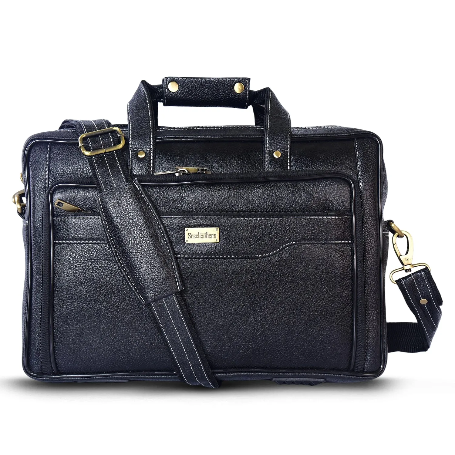 Leather Laptop Bag 36806 (Black)