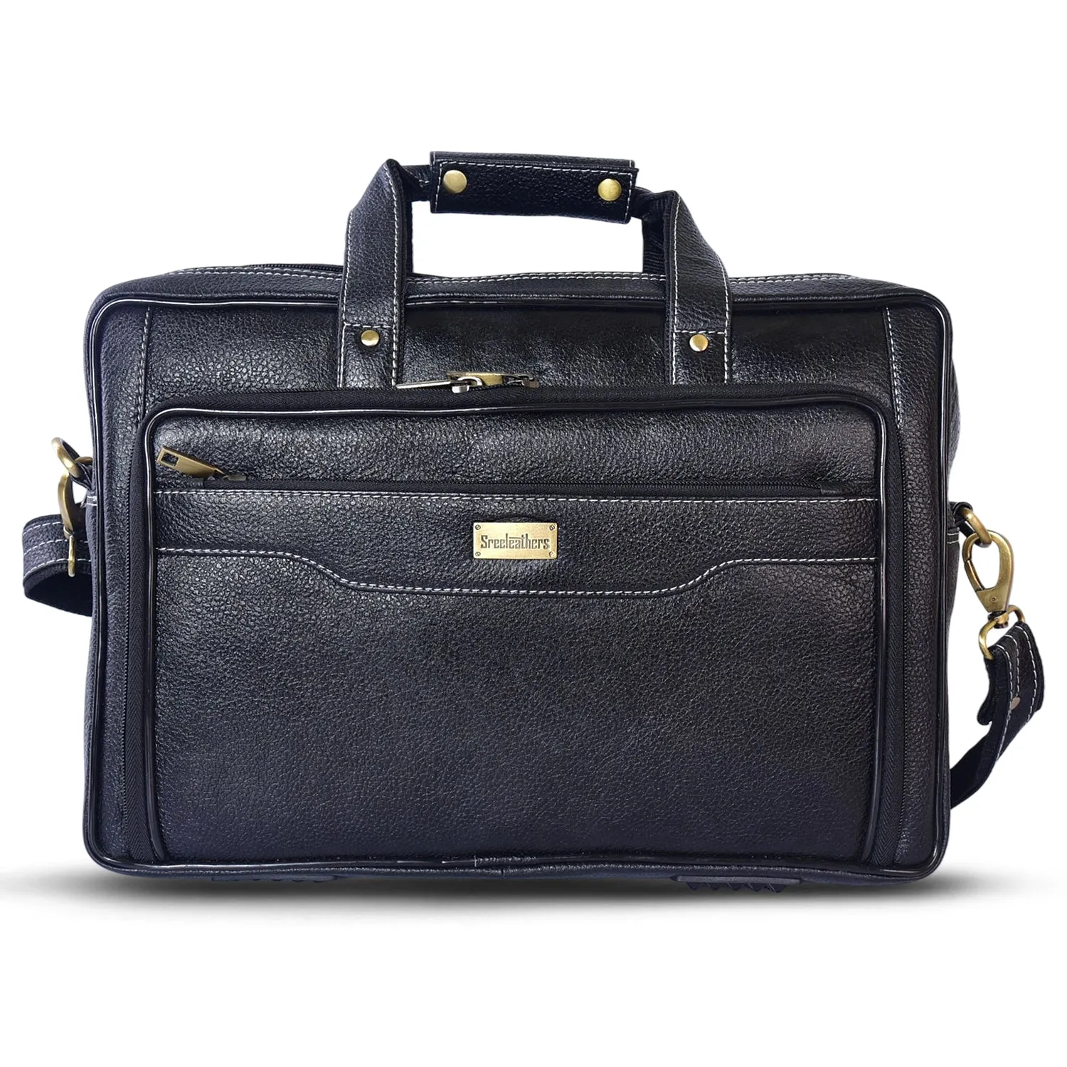 Leather Laptop Bag 36806 (Black)