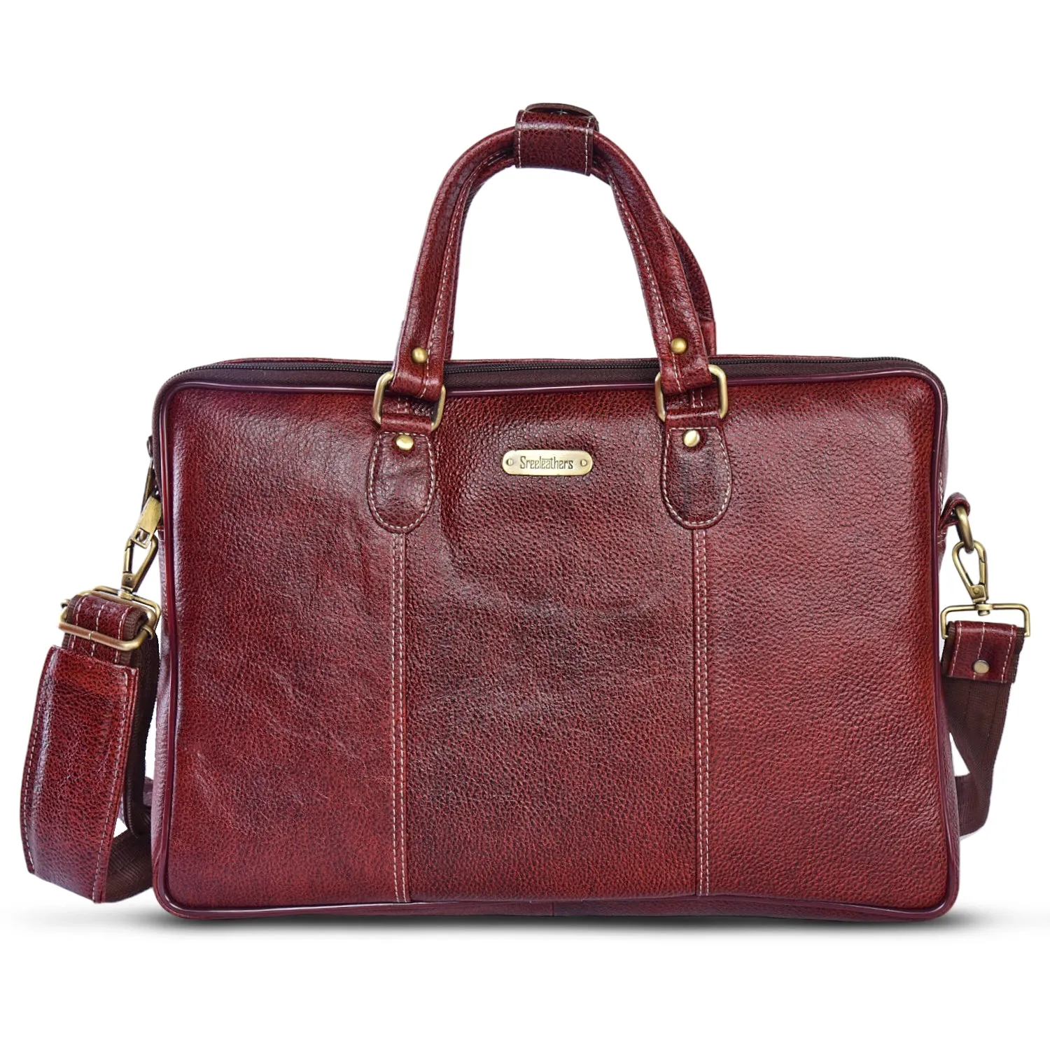 Leather Laptop Bag 36808 (BROWN)