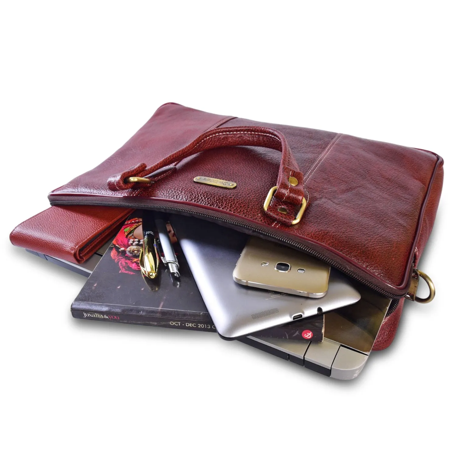 Leather Laptop Bag 36808 (BROWN)