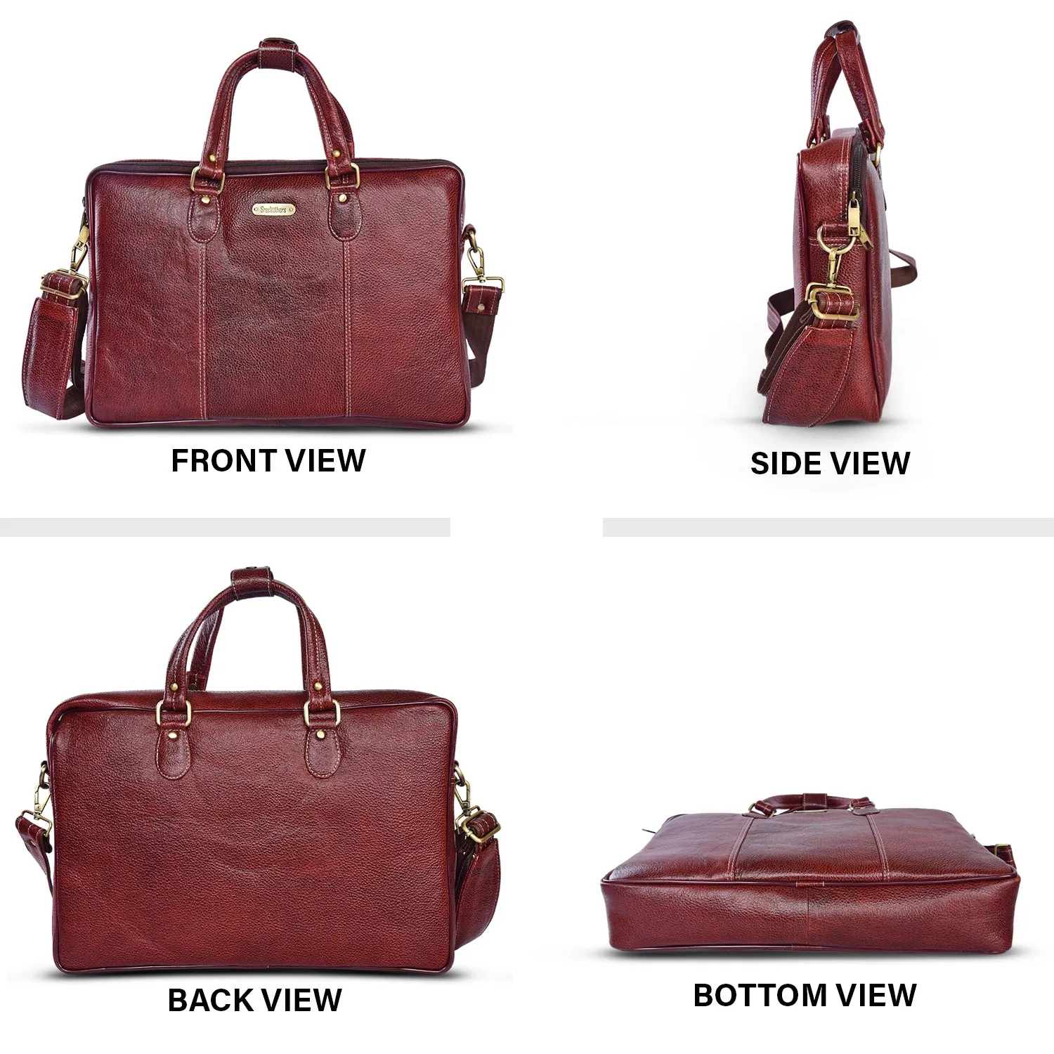 Leather Laptop Bag 36808 (BROWN)