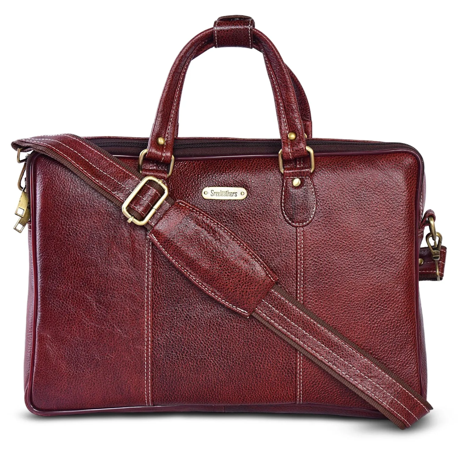 Leather Laptop Bag 36808 (BROWN)