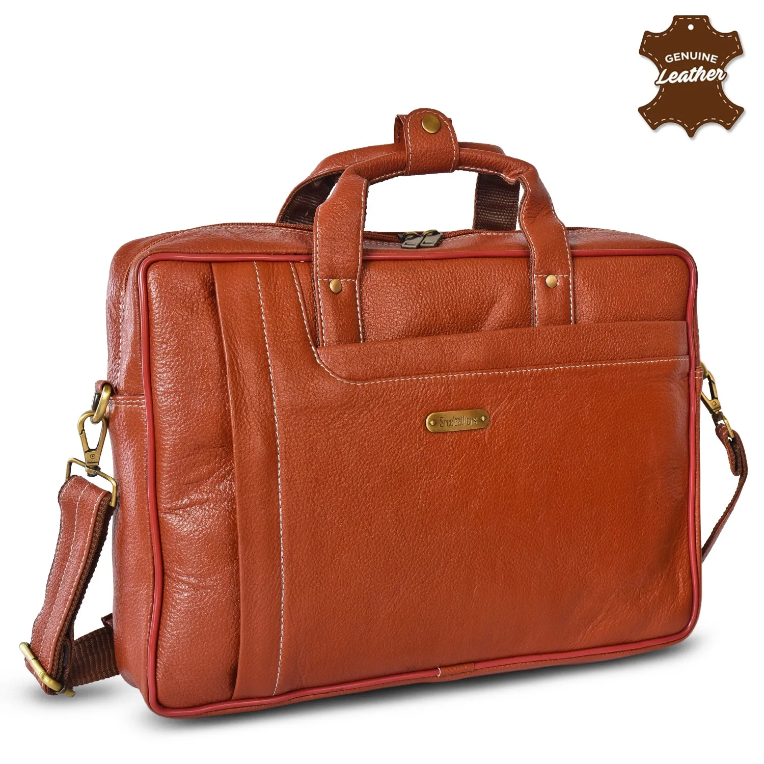 Leather Laptop Bag  998904 (Tan)