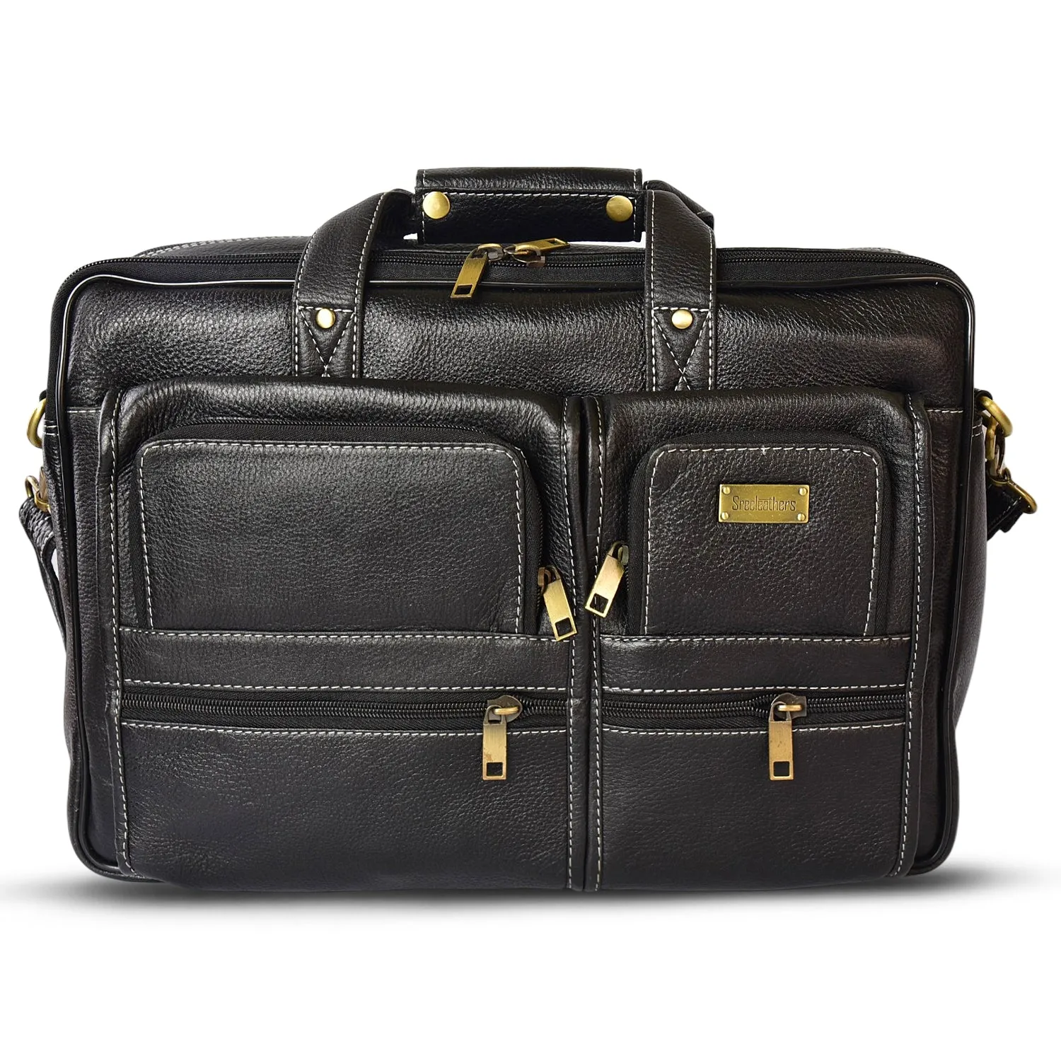 Leather Laptop Bag  998919 (Black)