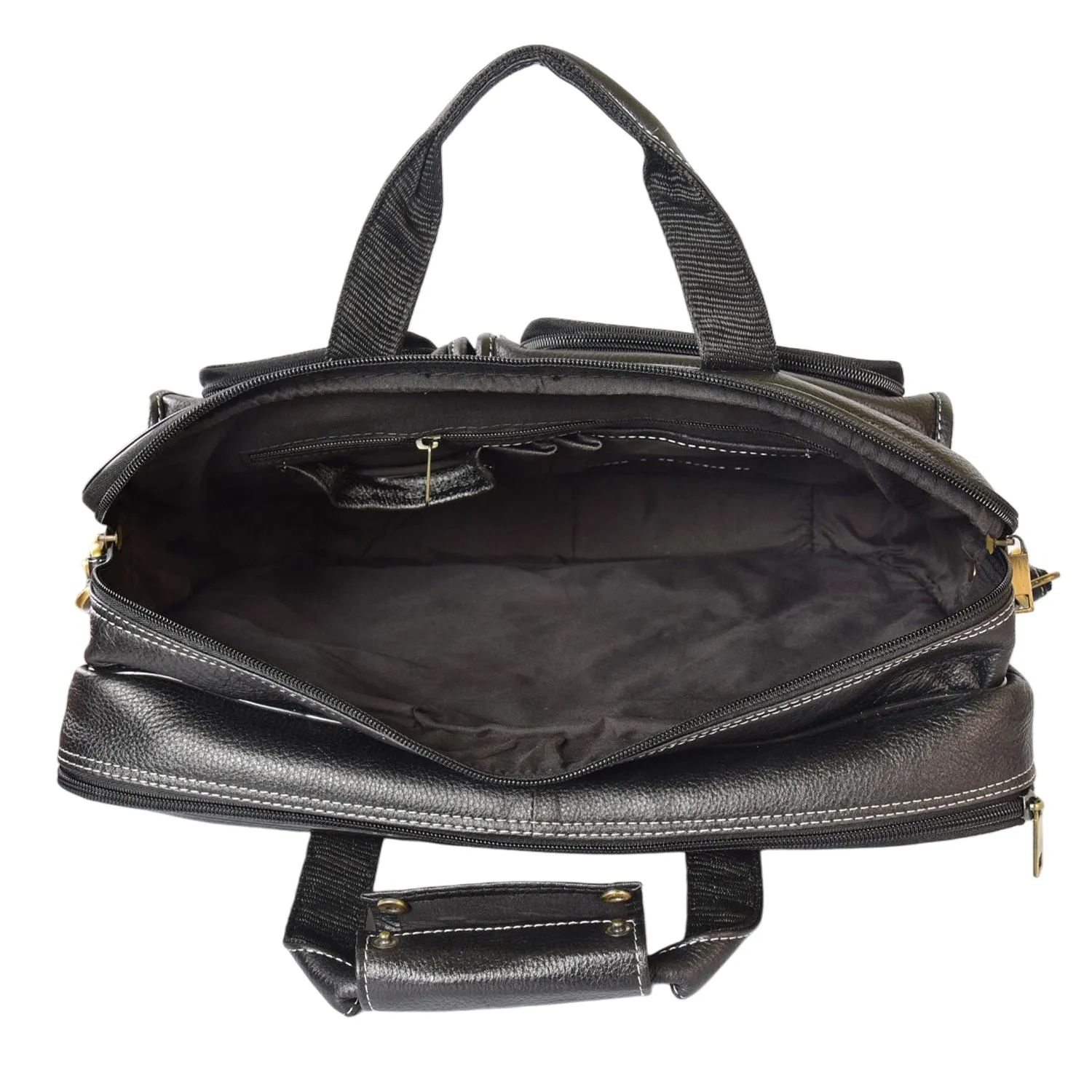 Leather Laptop Bag  998919 (Black)