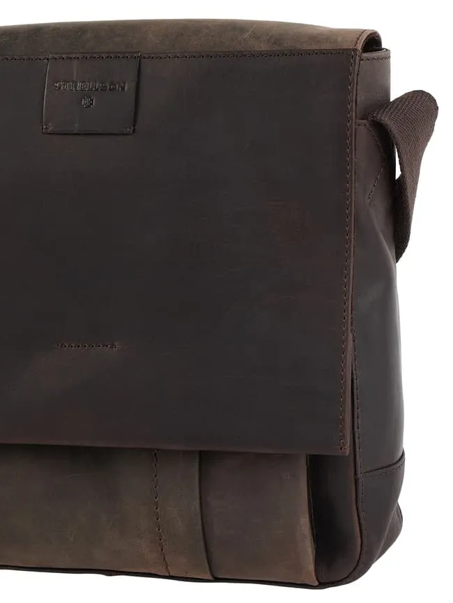 Leather shoulder bag model "Jeremy" Strellson, dark brown