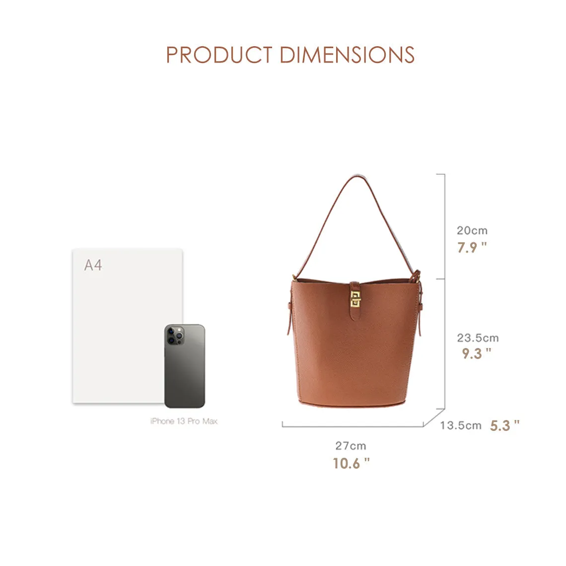 Leather Simple Bucket Crossbody Bag DIY Kit