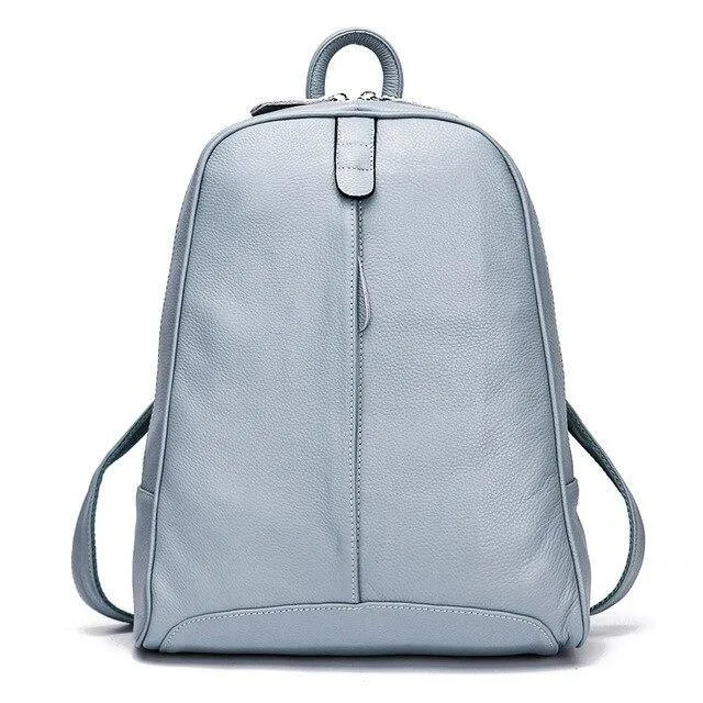 Leather Women Backpack Casual Travel Back Pack Bag Preppy Style Girl's Laptop Schoolbag