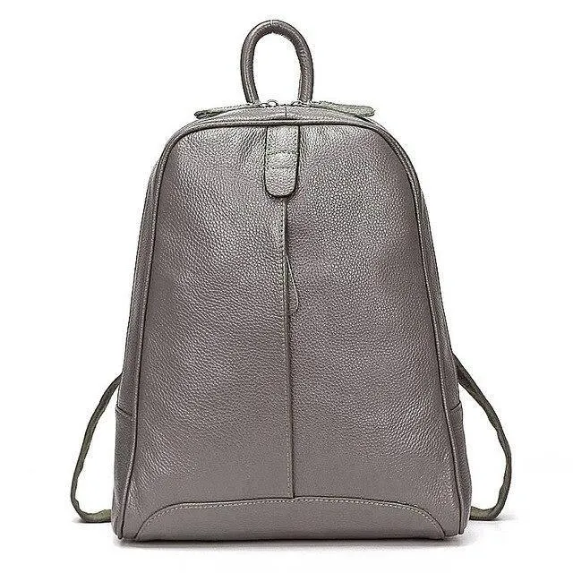 Leather Women Backpack Casual Travel Back Pack Bag Preppy Style Girl's Laptop Schoolbag