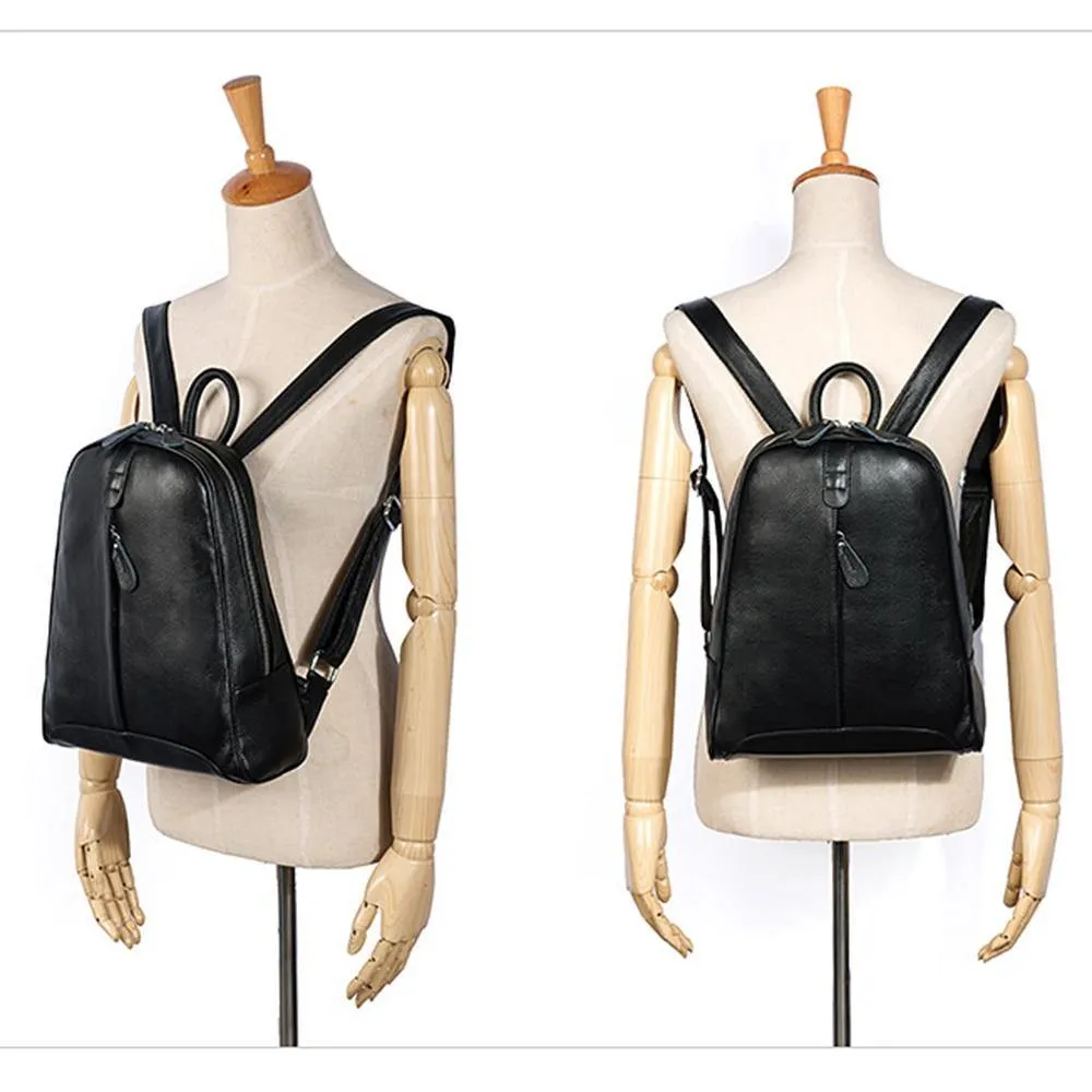 Leather Women Backpack Casual Travel Back Pack Bag Preppy Style Girl's Laptop Schoolbag