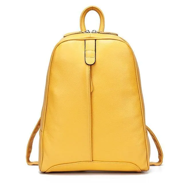 Leather Women Backpack Casual Travel Back Pack Bag Preppy Style Girl's Laptop Schoolbag