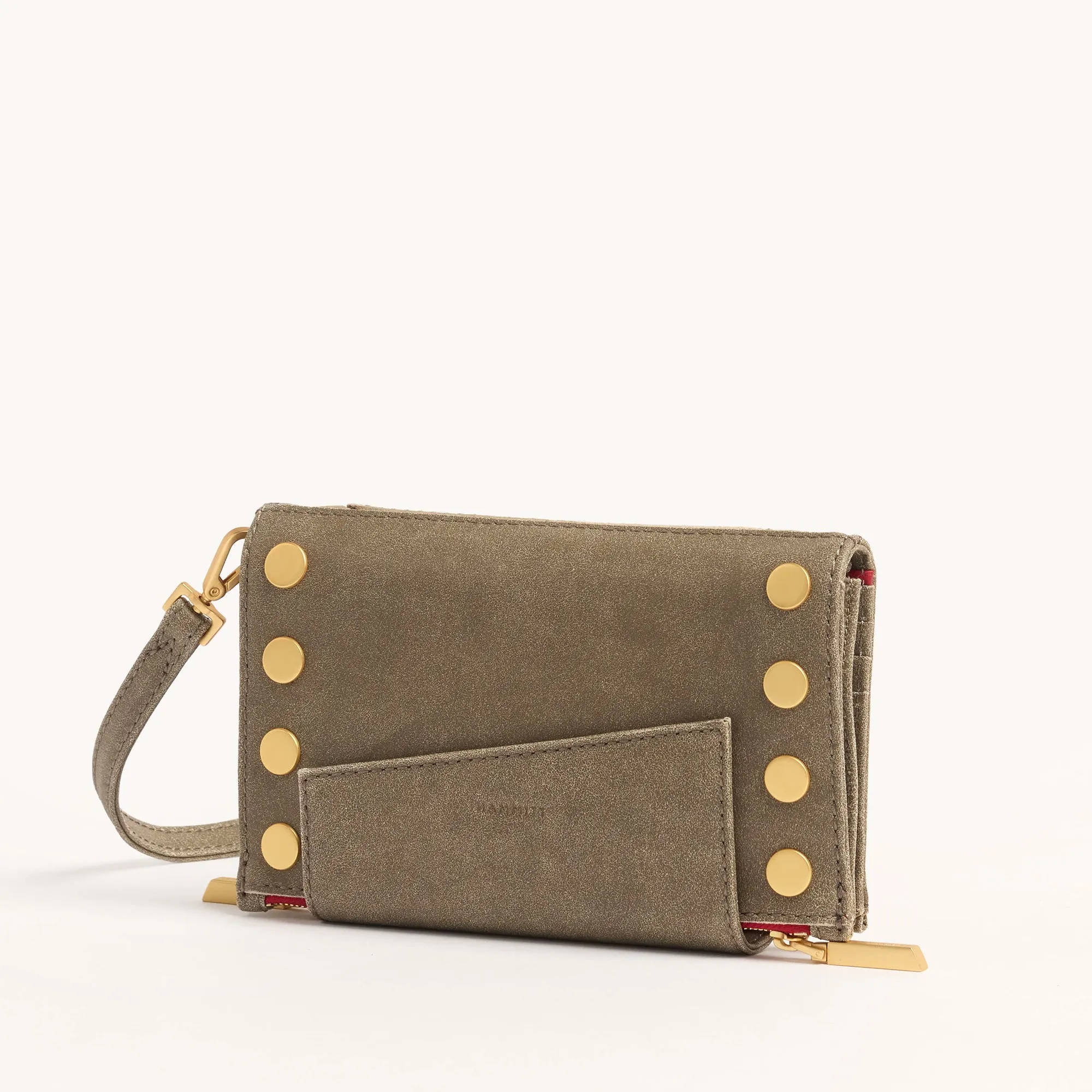 Levy | Pewter/Brushed Gold Red Zip