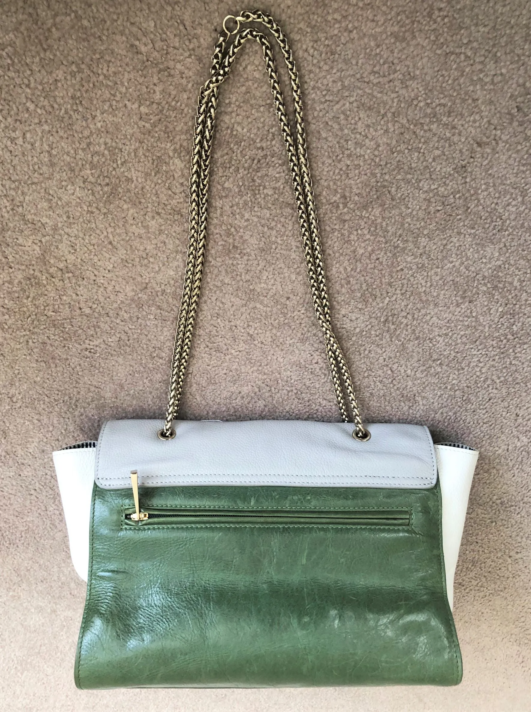 Lidia May Color Block Leather Cross Body Bag - RARE!