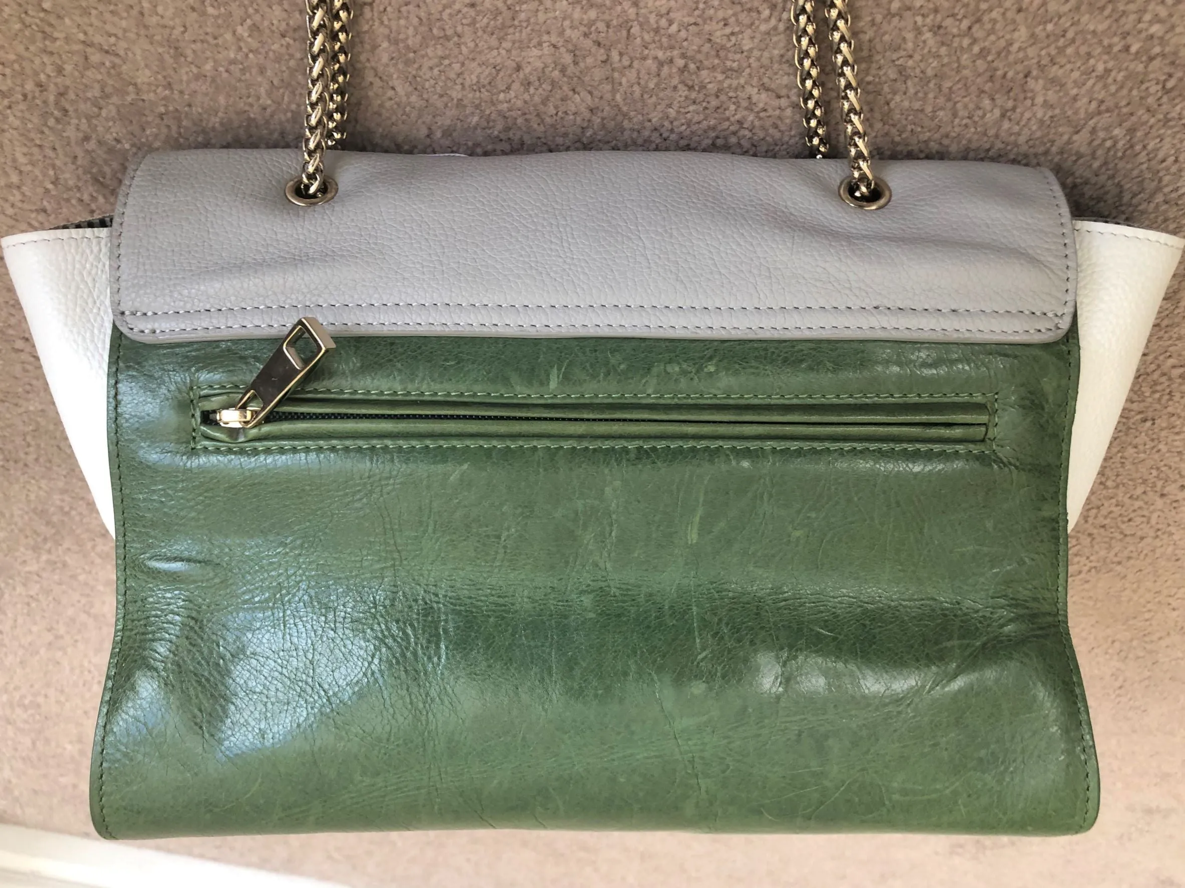 Lidia May Color Block Leather Cross Body Bag - RARE!