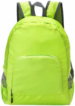 Lightweight foldable backpack outdoor mountaineering bag travel backpack bag Green