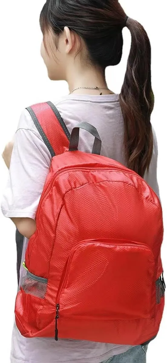 Lightweight foldable backpack outdoor mountaineering bag travel backpack bag Green